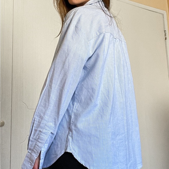 Tilly’s RSQ Blue Striped Button Down Shirt - Picture 5 of 12